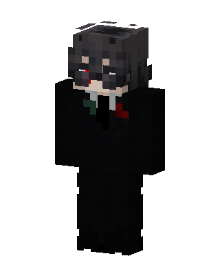 Black Villain Boy Minecraft goth skin
