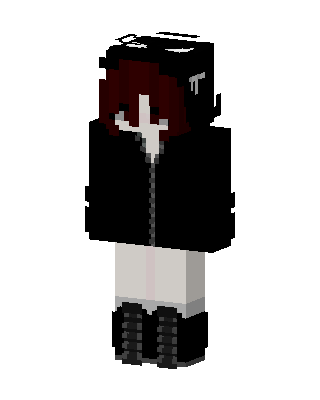 Black Emo Girl Minecraft skin