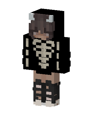 Skeleton Hoodie Boy Minecraft skin