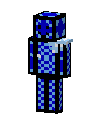 Blue Checker Bot skin, 3D preview