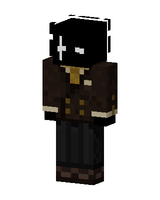 Black Masked Villain Boy skin, 3D preview