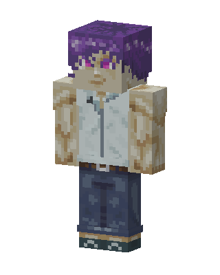 Purple Haired Scientist skin, 3D preview