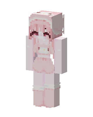 Pink Bonnet Girl Minecraft skin