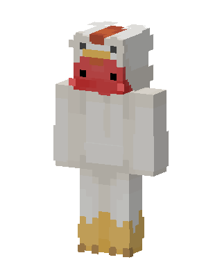Chicken Costume skin, 3D preview