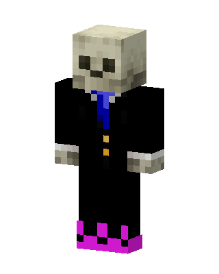 Black Skeleton Boy skin, 3D preview