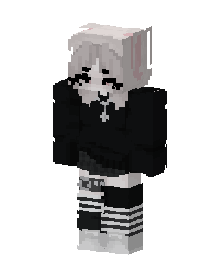 Black Anime Girl Minecraft e-girl skin