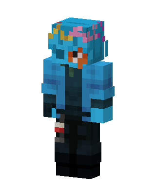 Blue Flower Crown skin, 3D preview