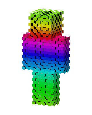 Rainbow Gradient skin, 3D preview