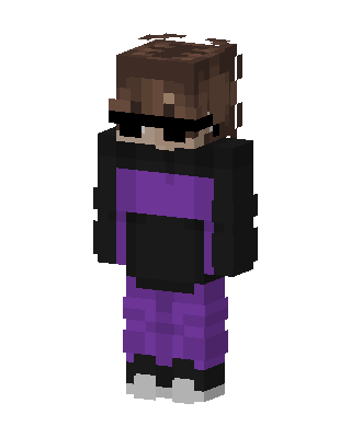 Purple E-Girl skin, 3D preview