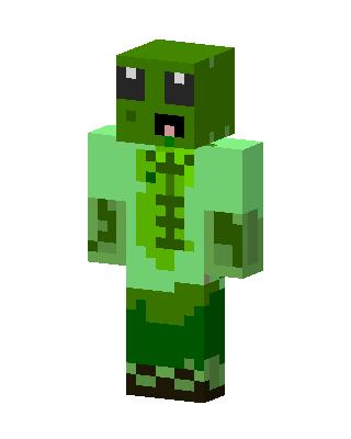 Slime Creeper skin, 3D preview