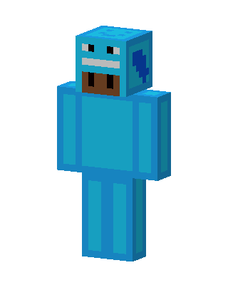 Blue Chomper skin, 3D preview