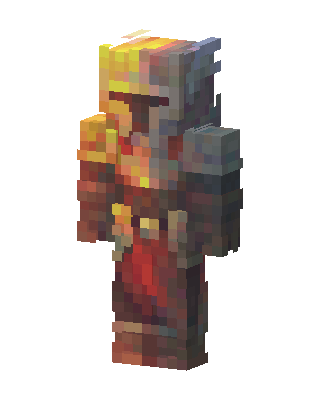 Molten Knight skin, 3D preview