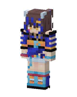Blue Oni Girl Minecraft skin