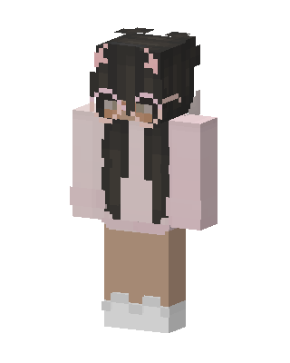 Gray Anime Girl skin, 3D preview