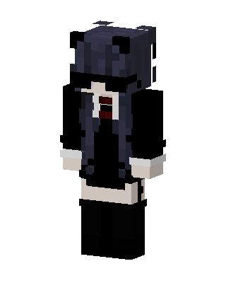 Panda Goth Girl Minecraft skin