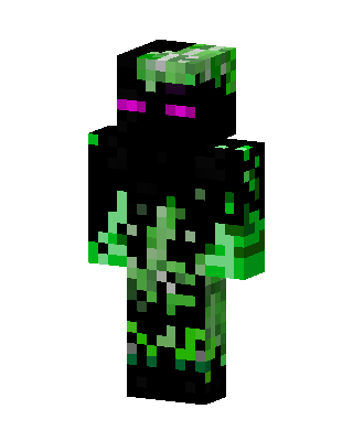 Black Glowing Villain Boy skin, 3D preview