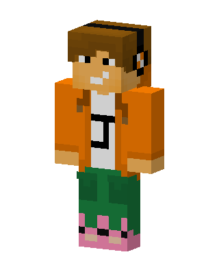 Orange Jacket Boy skin, 3D preview