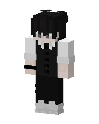 Monochrome Waiter skin, 3D preview