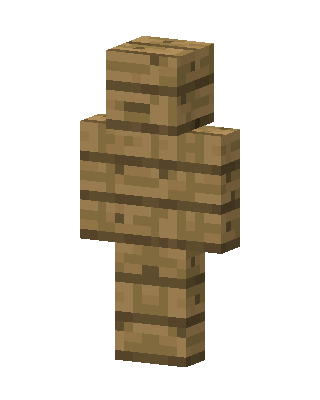 Oak Plank Man skin, 3D preview