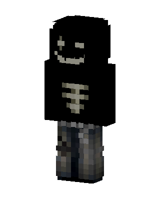 Black Mob Boy skin, 3D preview