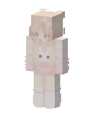 Pink Cutie Girl skin, 3D preview