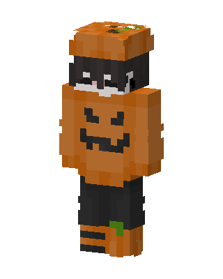 Pumpkin Hoodie skin, 3D preview