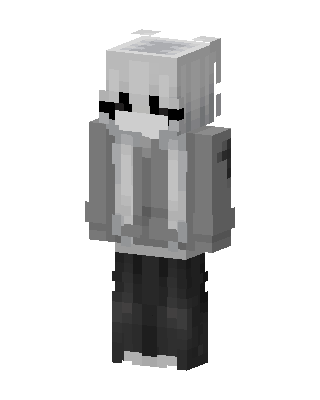 Grayscale Hoodie skin, 3D preview