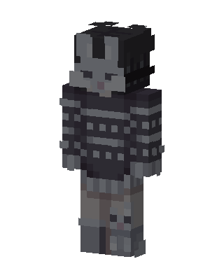 Gray Player Girl Minecraft skin