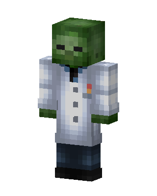 Zombie Scientist skin, 3D preview