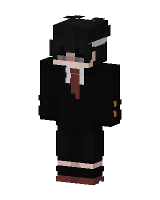 Dark Uniform Student skin, 3D preview