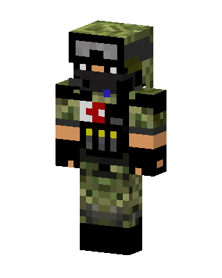 Camo Soldier skin, 3D preview