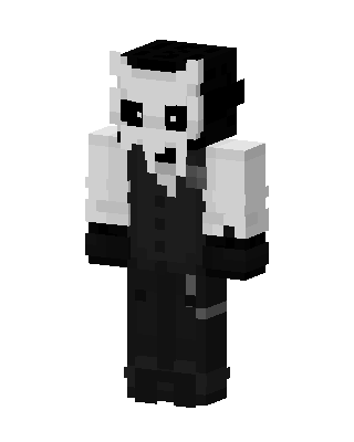 Monochrome Demon Minecraft Halloween skin