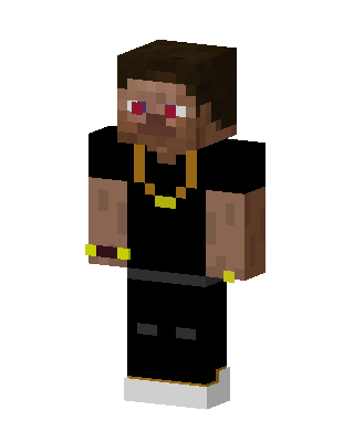 Black Player Boy skin, 3D preview