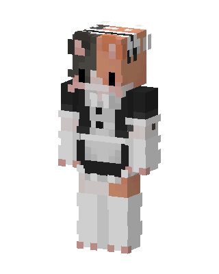 White Animal Girl skin, 3D preview