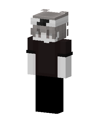 Monochrome Raccoon skin, 3D preview