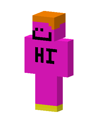Pink Hi Guy Minecraft skin