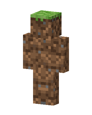 Grass Block skin, 3D preview
