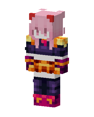 Pink Hero Girl skin, 3D preview