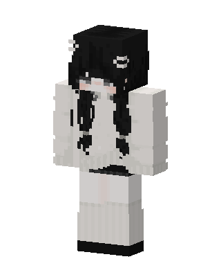 Monochrome Girl skin, 3D preview