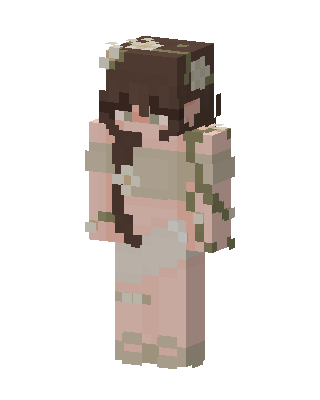 Flower Crown Girl skin, 3D preview