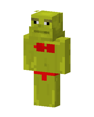 Green Mob Boy skin, 3D preview