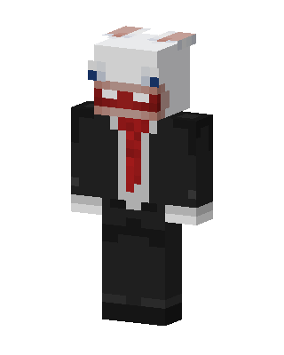 Suited Raving Rabbid skin, 3D preview