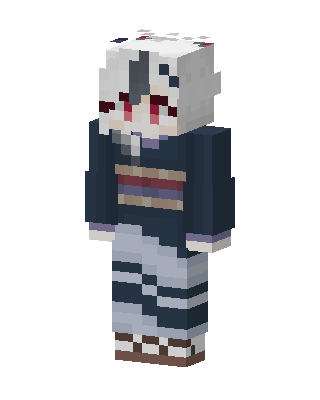 Gray Anime Girl Minecraft cute skin