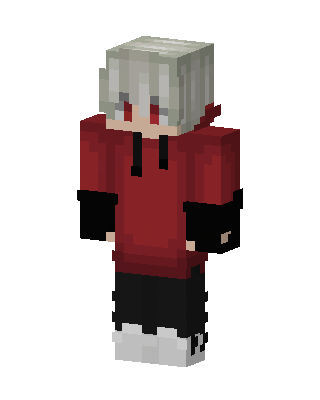 Crimson Hoodie Boy skin, 3D preview