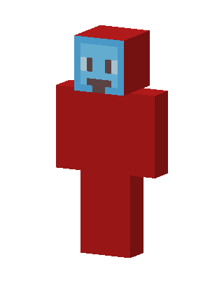 Red Blue Face skin, 3D preview