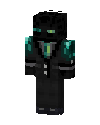 Black Glowing Villain Boy skin, 3D preview