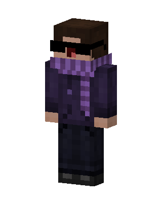 Purple Emo Boy skin, 3D preview