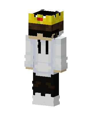 Crowned Hoodie Boy skin, 3D preview