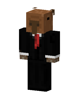 Capybara In Suit skin, 3D preview