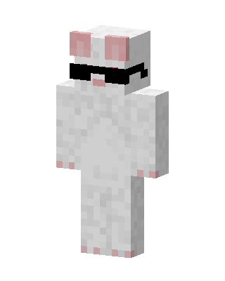 Cool White Mouse skin, 3D preview